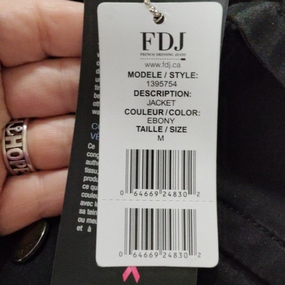 12145 FINAL PRICE French Dressing black trucker style denim jacket M NWT - Picture 12 of 12